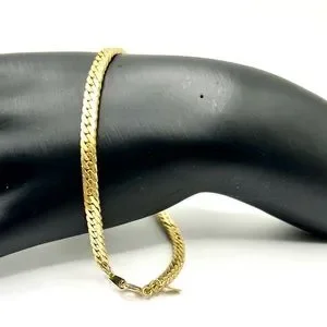 Merlite merlite | Jewelry | Vintage Merlite Herringbone Chain Bracelet Gold ...